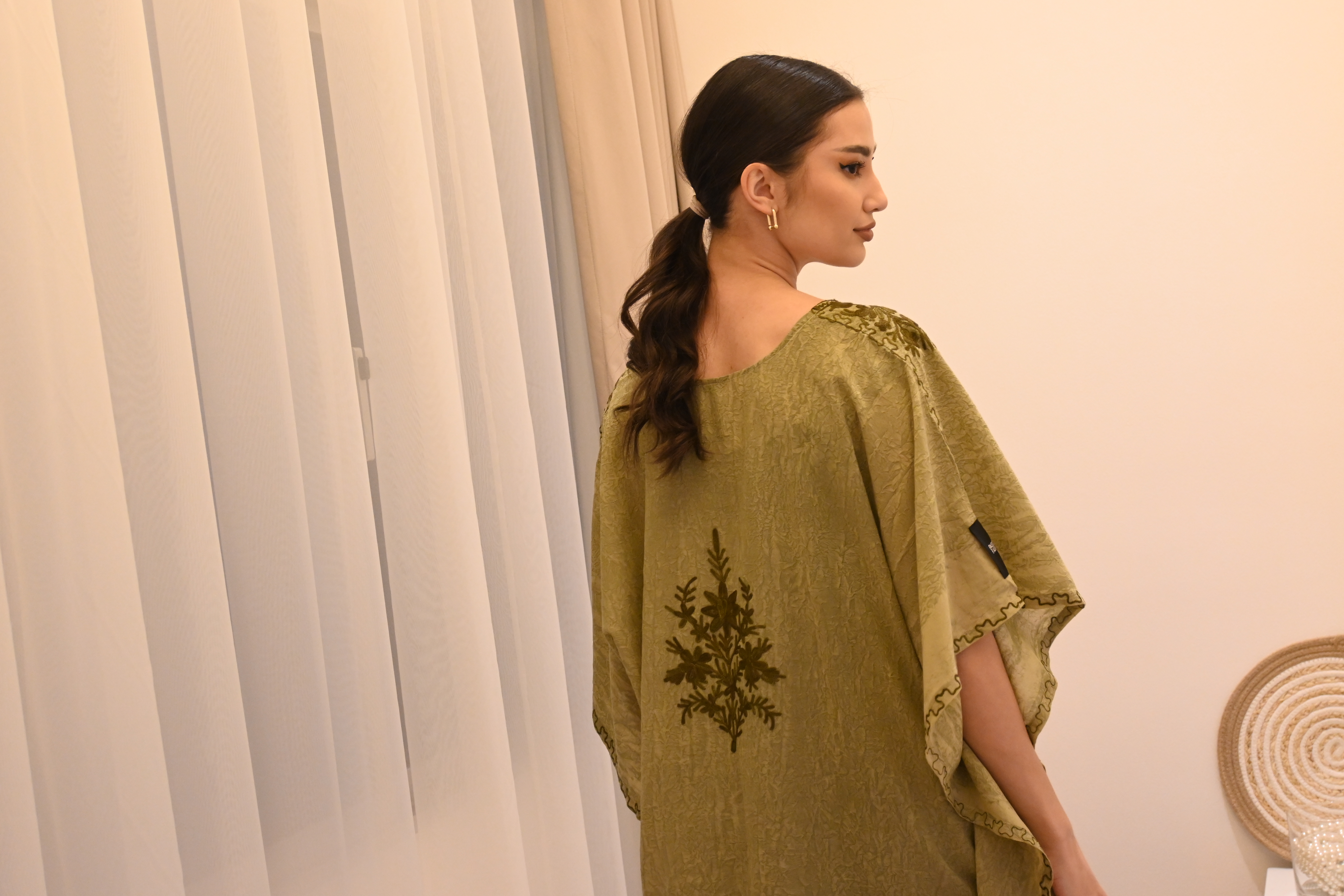 PF Embroidered Kaftan (Army Green)