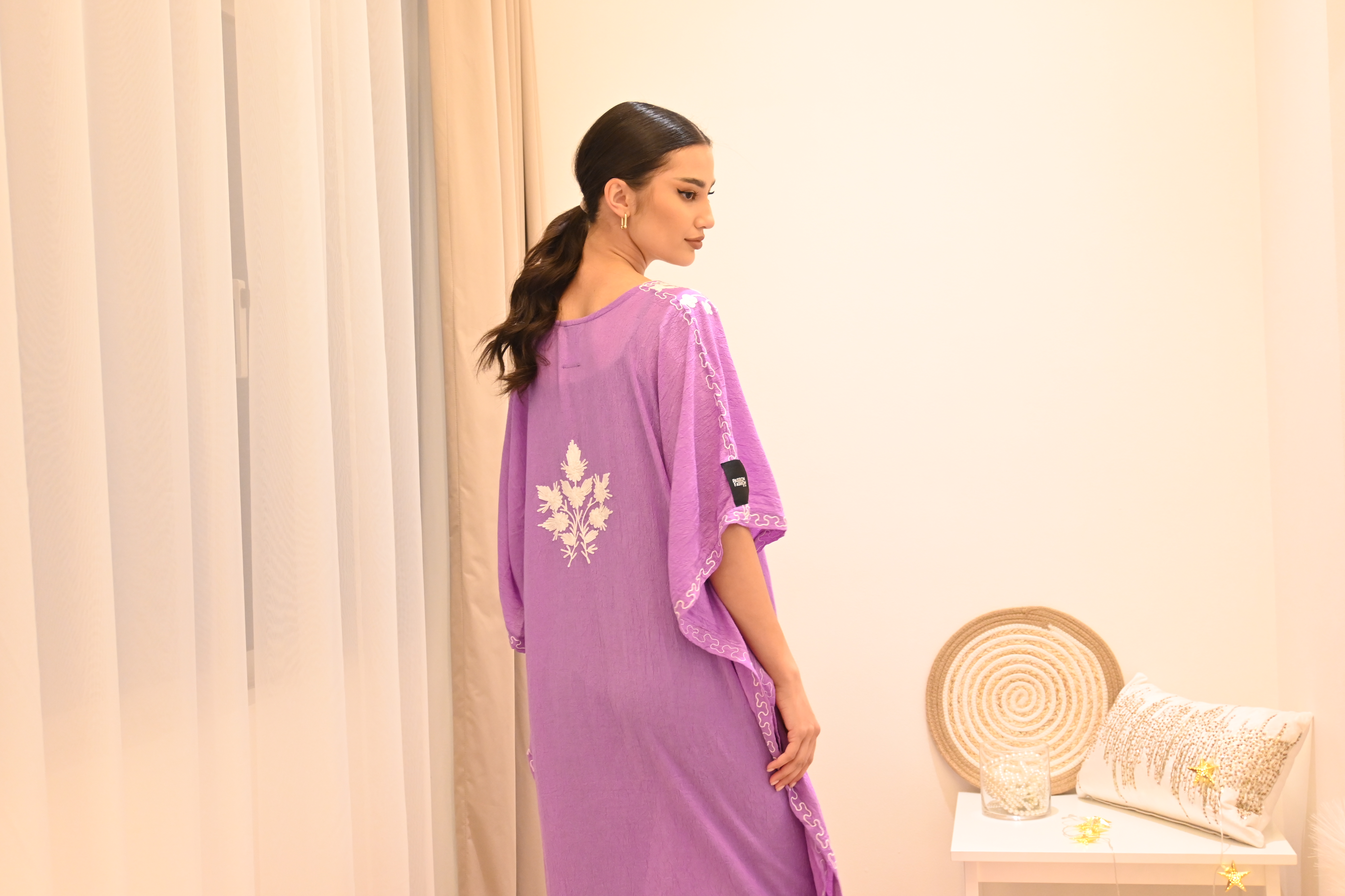PF Embroidered Kaftan (Purple)