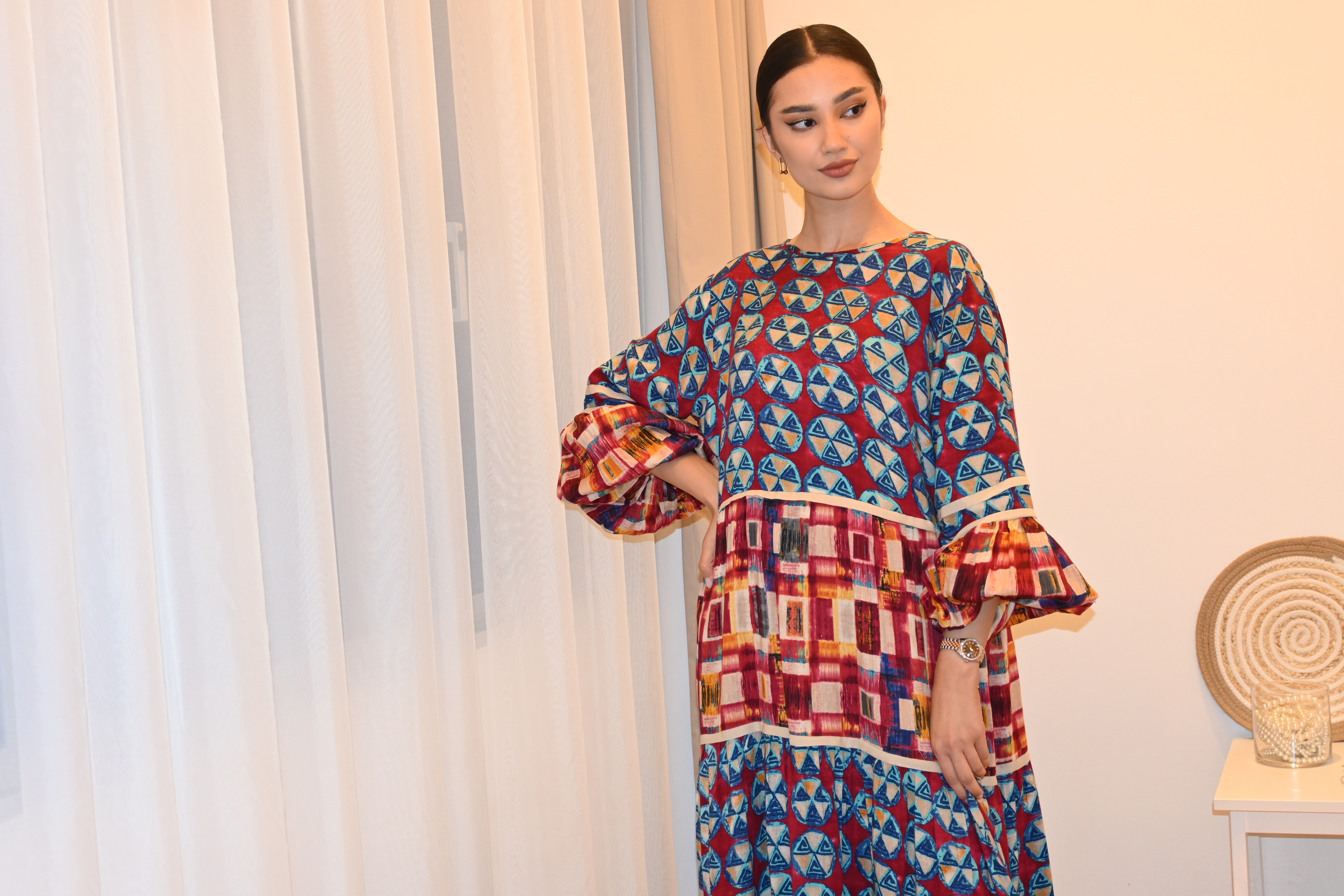 Mixed pattern jalabiya