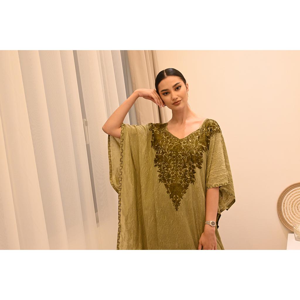 PF Embroidered Kaftan (Army Green)
