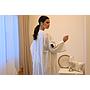 PF Embroidered Linen Abaya/Bisht (WHITE)