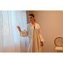 PF Embroidered Linen Abaya/Bisht (WHITE)